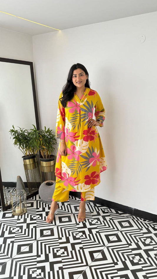 Digital Print Cotton Co-ord Set 2 Colours