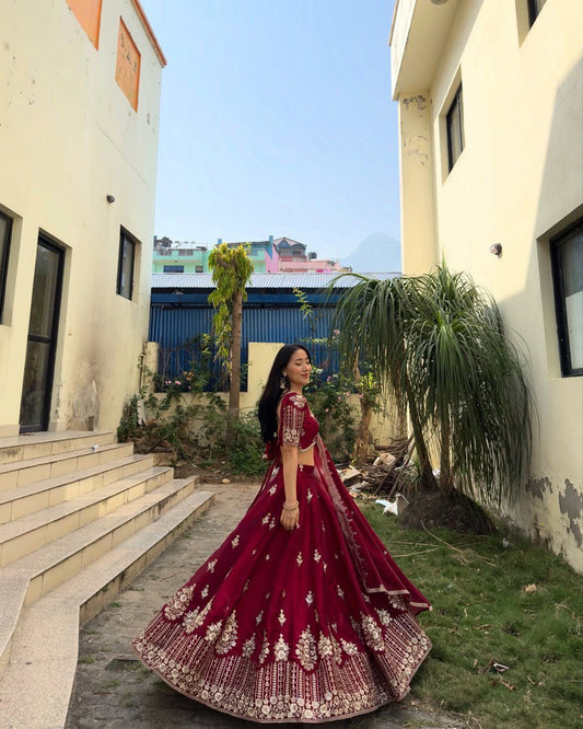 Marvellous Jimmi Chu Thread With Sequnce Lehenga Choli 2 Colours