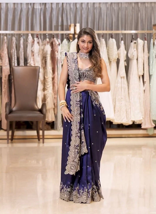 Designer Heavy Codding & Sequence Work Saree