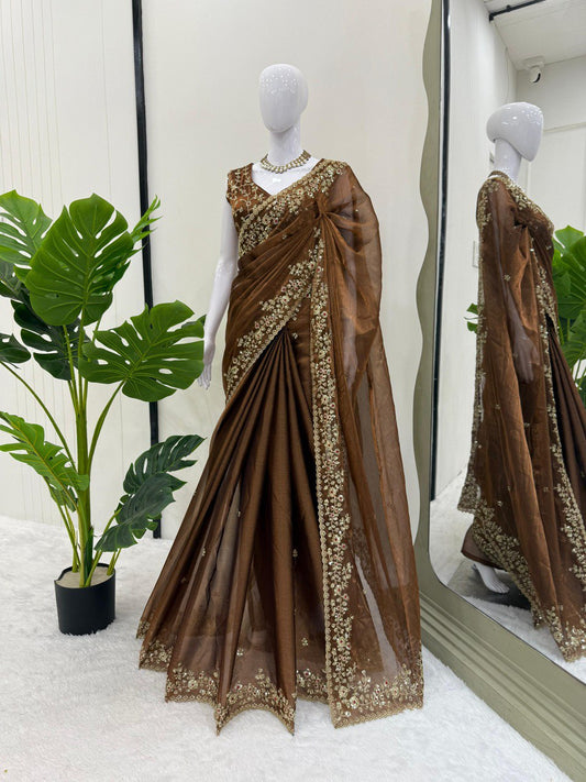 Beautiful Designer Barbari Silk Saree