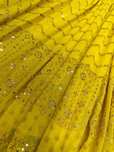 Load image into Gallery viewer, Fancy Yellow Georgette Embroidary Worked Lehanga Choli
