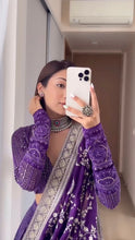 Load image into Gallery viewer, Purple Colour Heavy Embroidary Work Wedding Wear Lehenga
