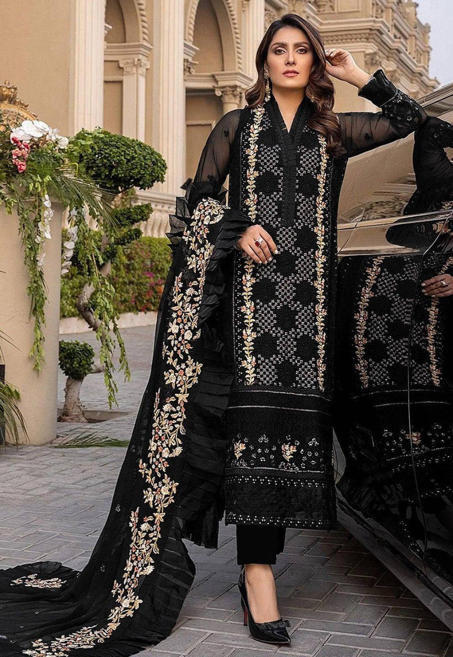 New Long Top With Beautiful Embroidary Work Pakistani Suit With Designer Duppata