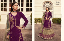 Load image into Gallery viewer, Georgette Embroidary Work Top With Net Embroidary Work Indo Western Suit
