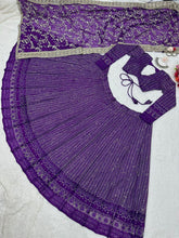 Load image into Gallery viewer, Purple Colour Heavy Embroidary Work Wedding Wear Lehenga
