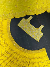Load image into Gallery viewer, Fancy Yellow Georgette Embroidary Worked Lehanga Choli
