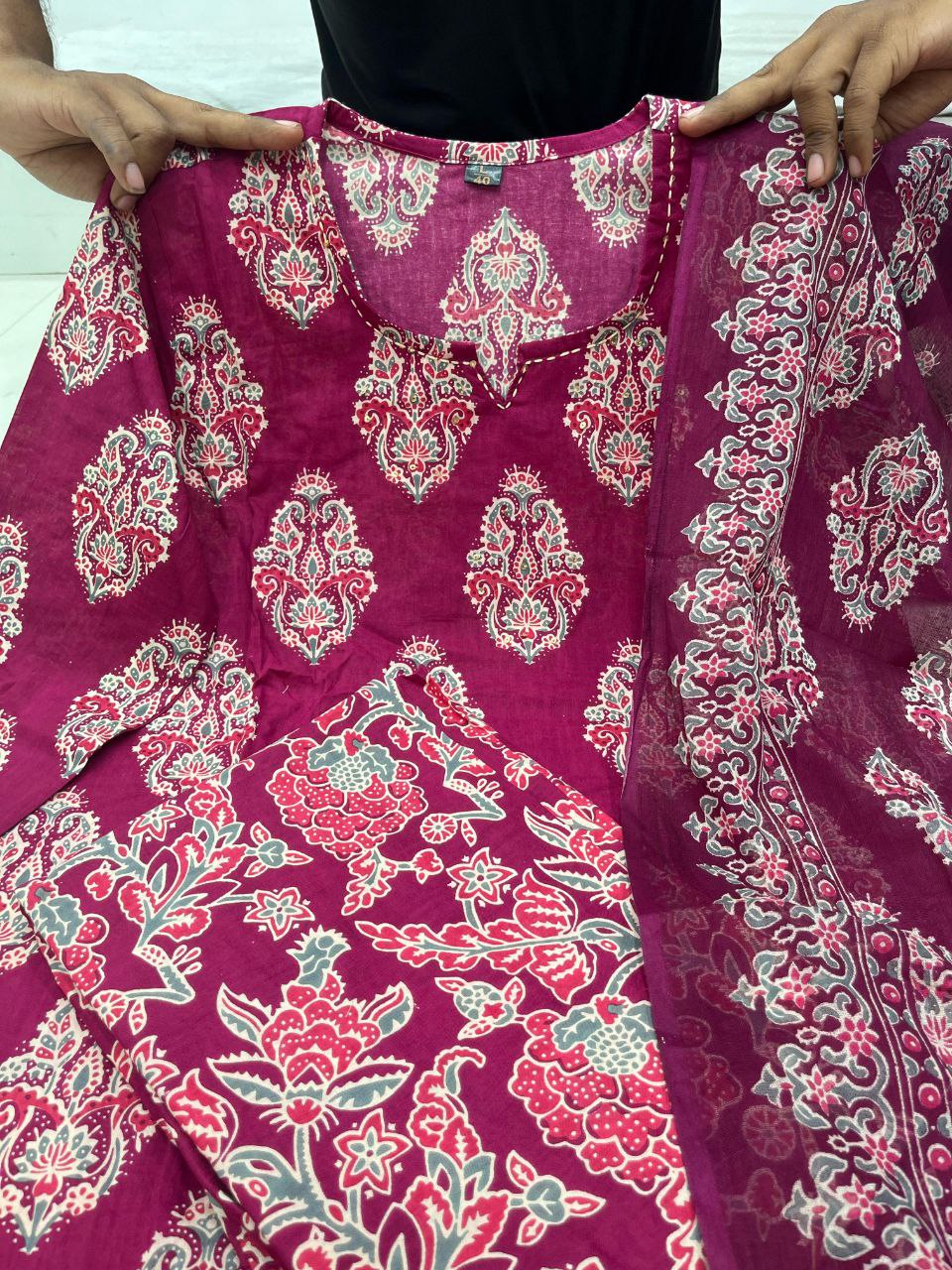 Pure Cambric Cotton Printed Stiched Salwar Suit With Duppata