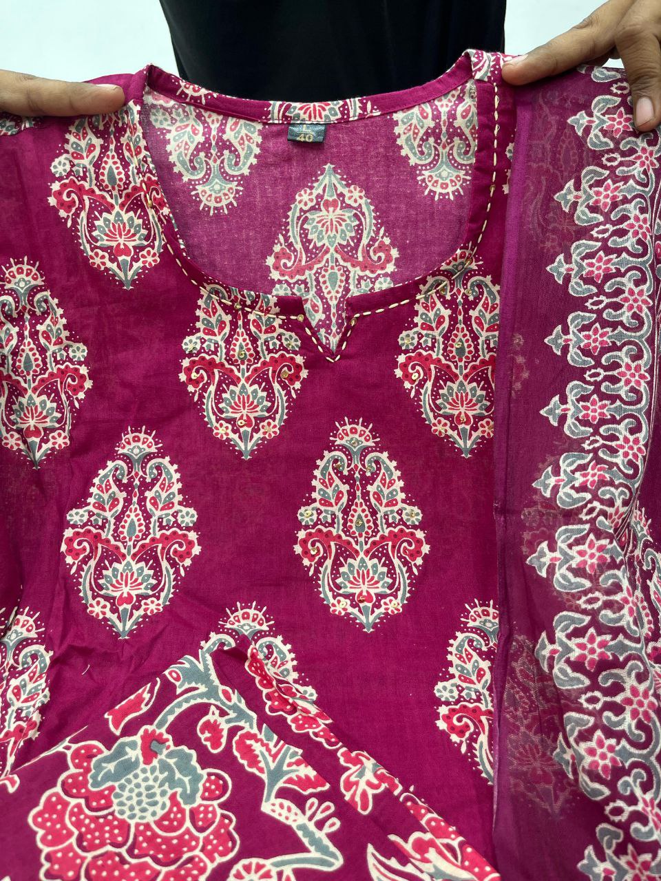 Pure Cambric Cotton Printed Stiched Salwar Suit With Duppata