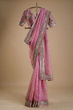 Load image into Gallery viewer, Pink Color Organza Designer Saree
