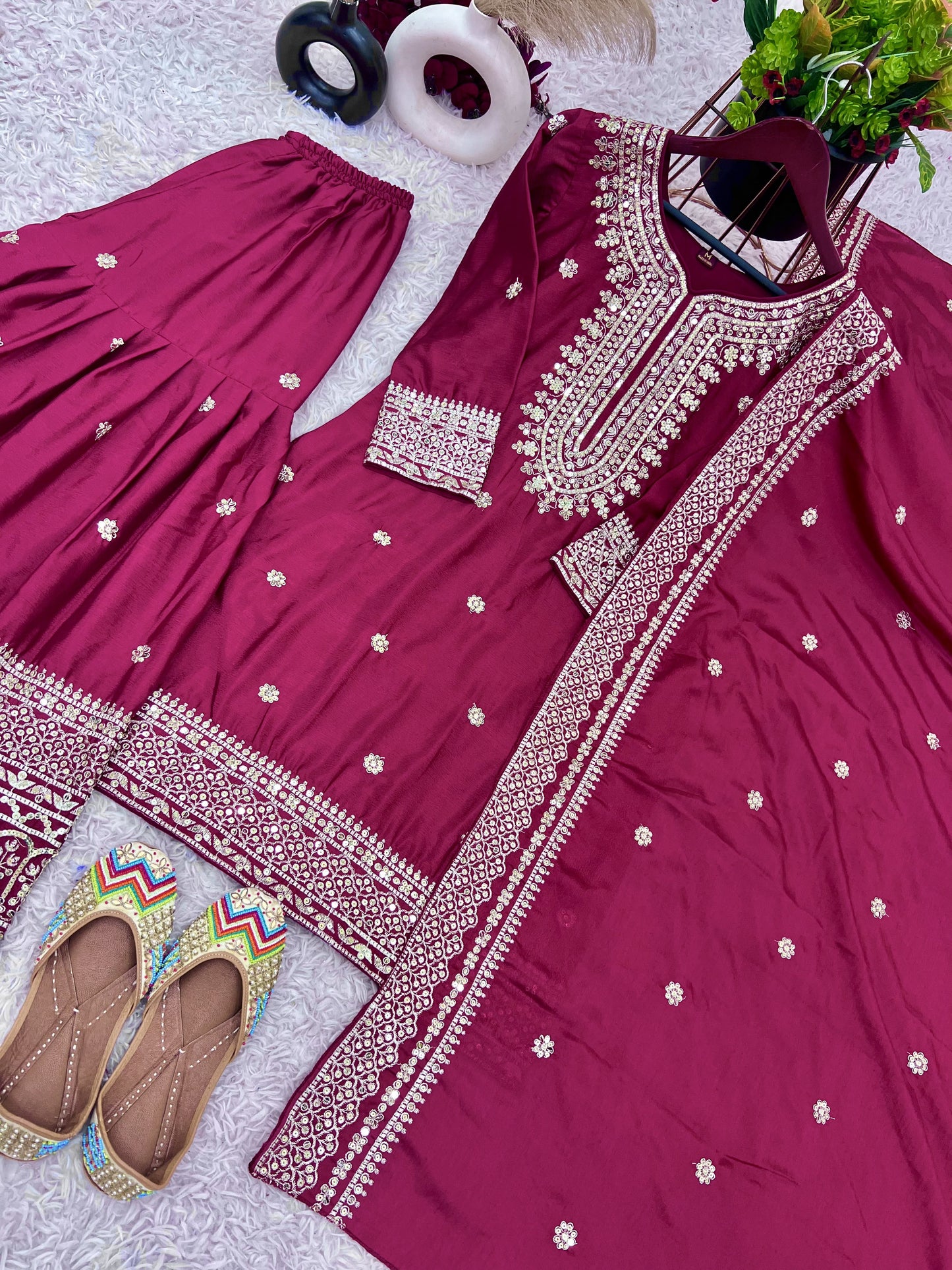Rich Luking Ready to Wear Plazo Suit For All Function Wear