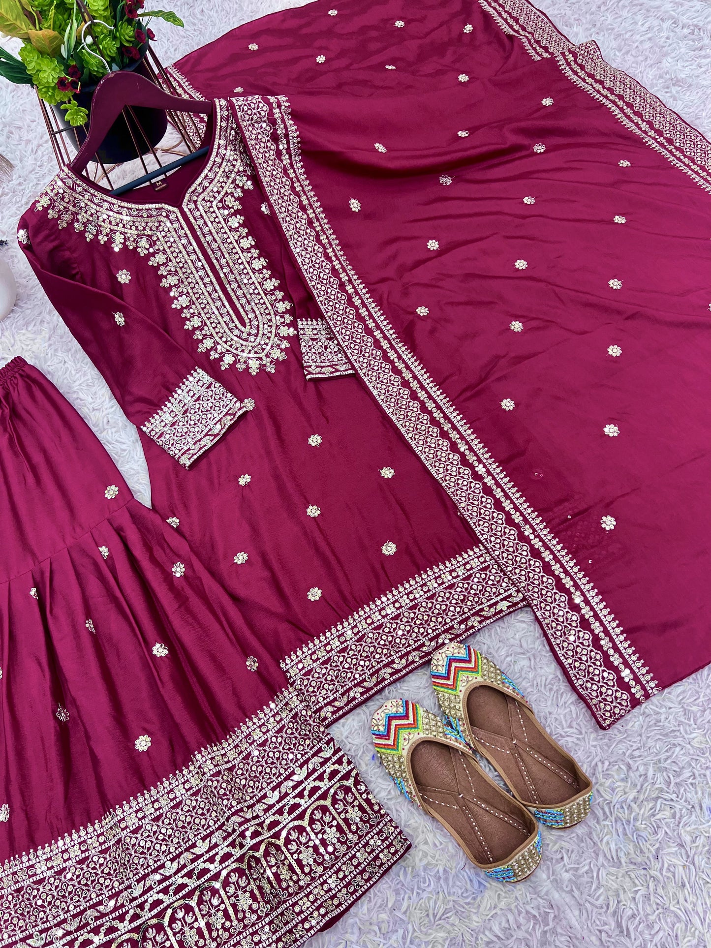Rich Luking Ready to Wear Plazo Suit For All Function Wear