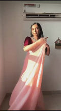 Load and play video in Gallery viewer, Party Wear Silk Saree with Velvet Blouse For Women
