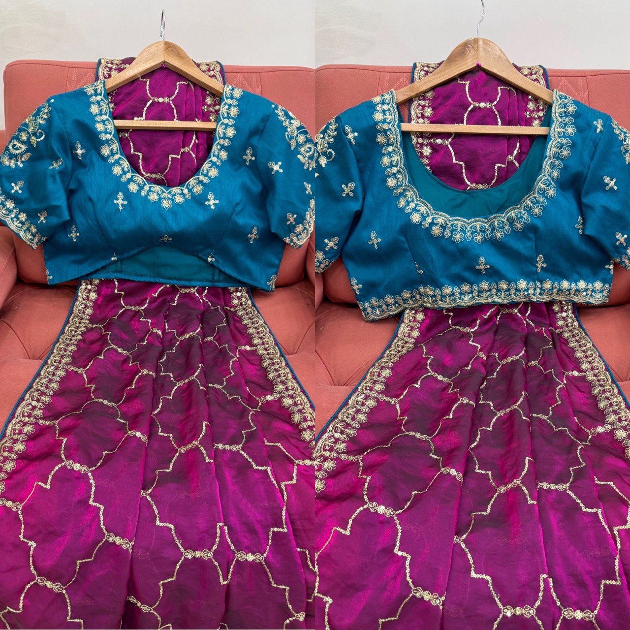 Royal Violet Elegance Jimmy Choo & Sequence Work Saree