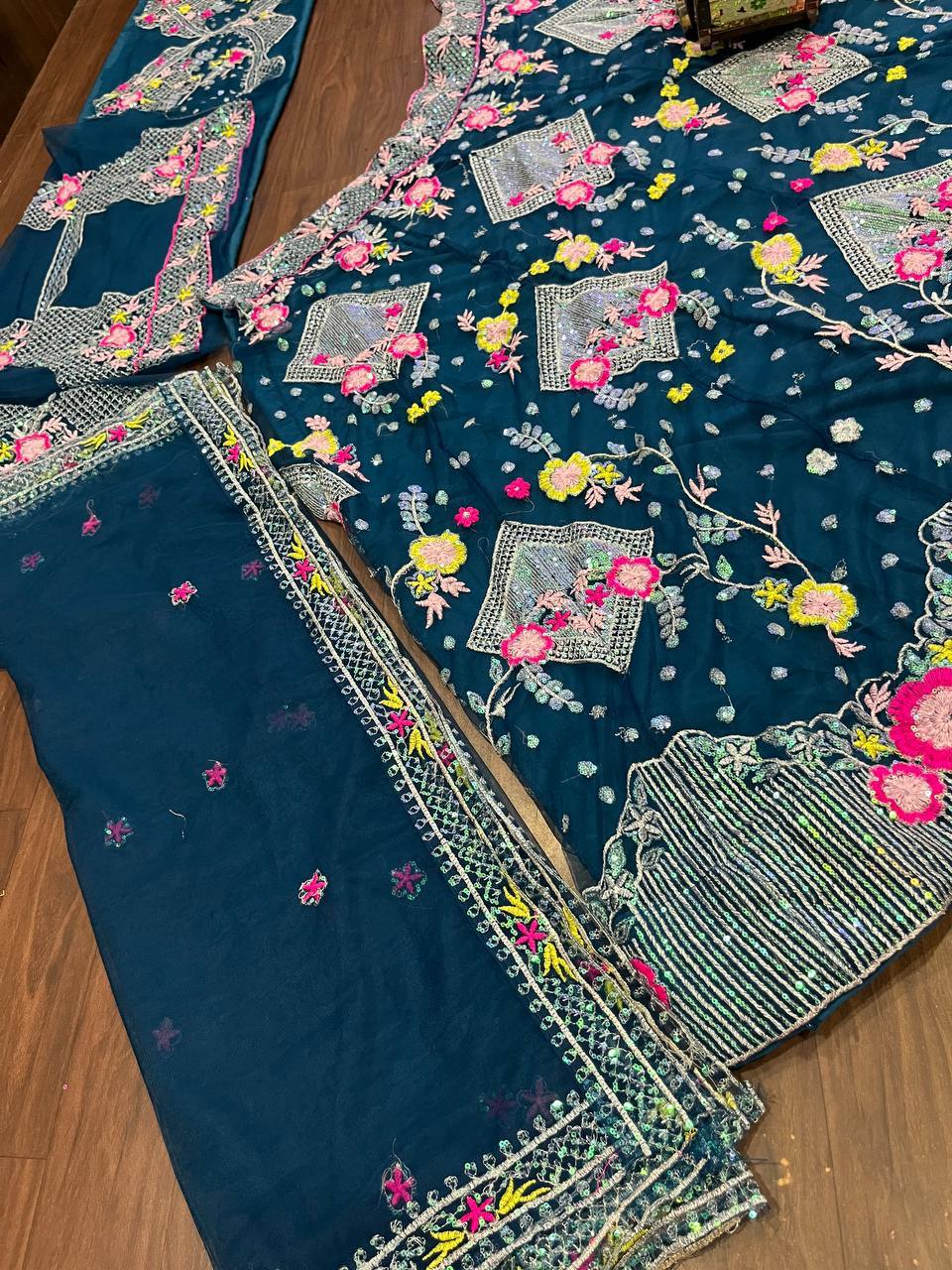 Party Wear Soft Net Heavy Work Lehenga Choli