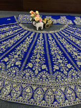 Load image into Gallery viewer, Royal Blue Georgette Heavy Coding Work Lehenga Choli
