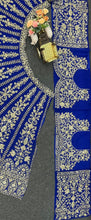 Load image into Gallery viewer, Royal Blue Georgette Heavy Coding Work Lehenga Choli
