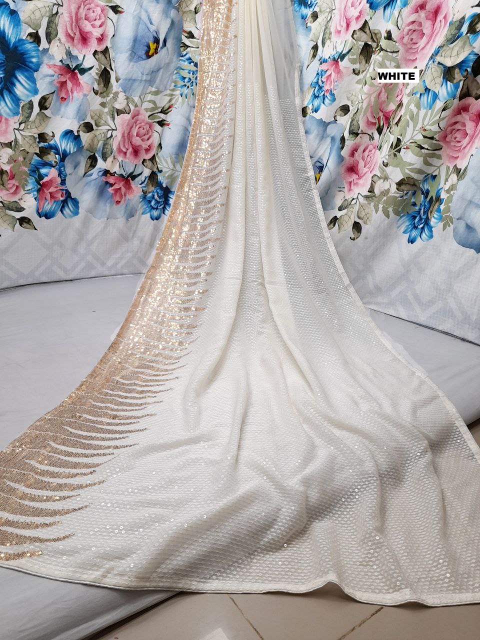 Designer Sequence Work Georgette Saree