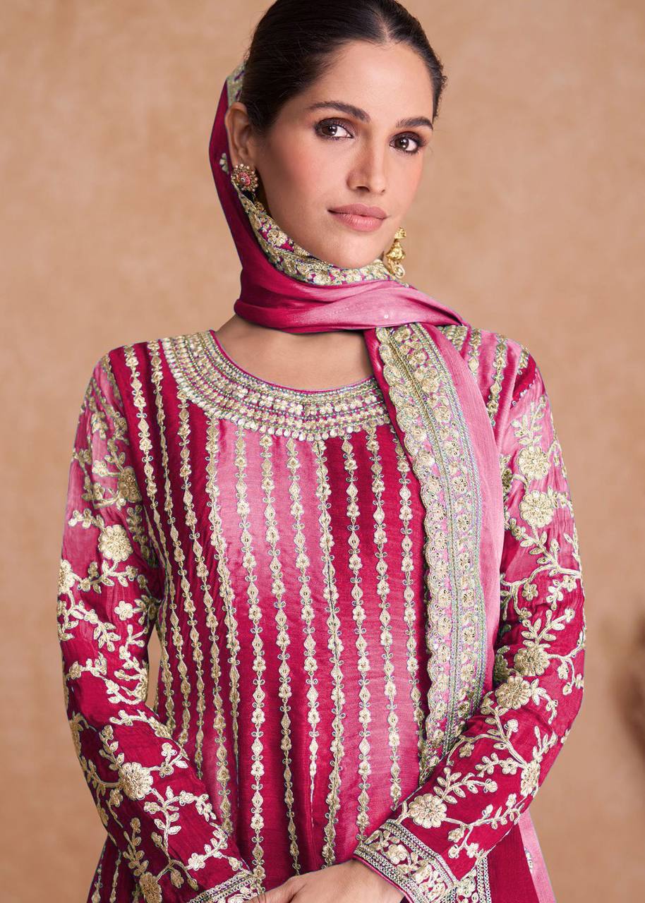 Phenomenal Chinon Ready Made Sharara Suit