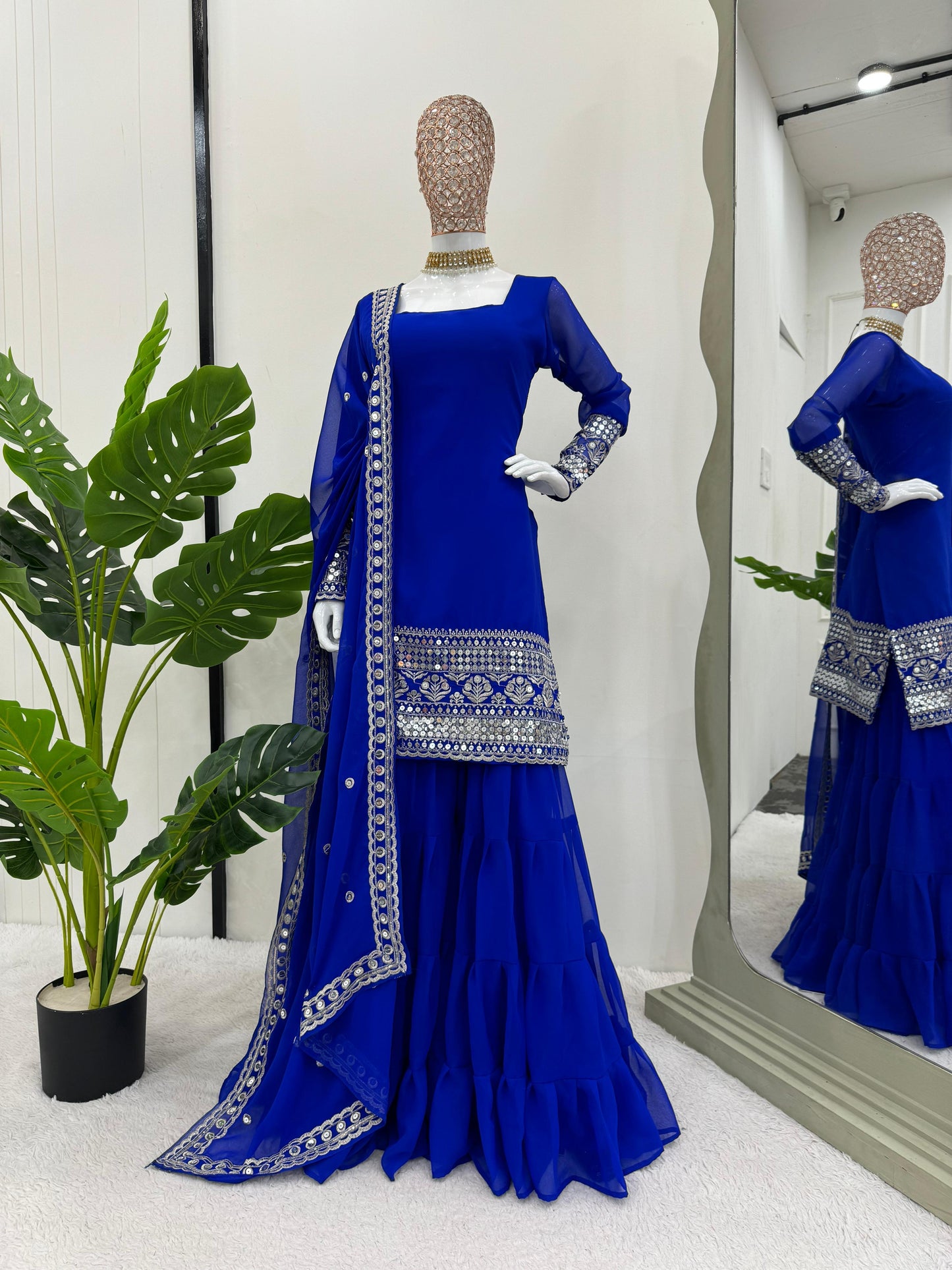 Function Wear Georgette Ready to Wear Sharara Suit