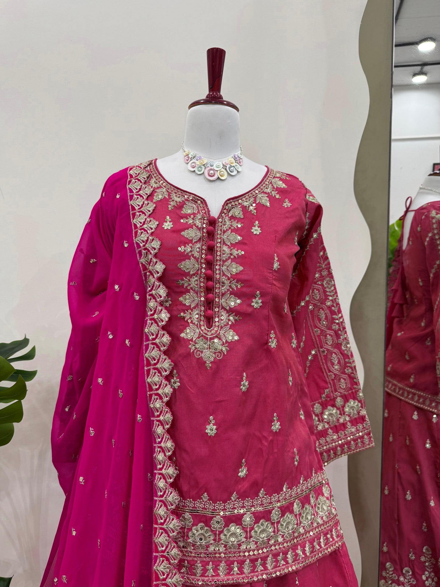 Party Wear Silk Embroidered Top Lehenga Dupatta