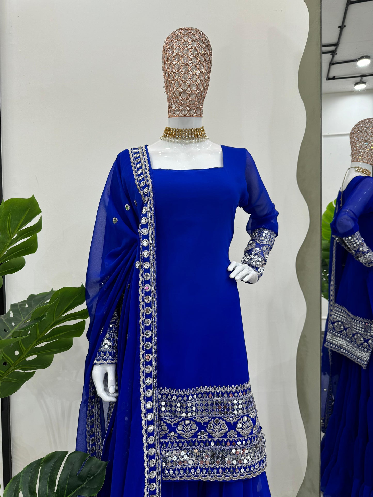 Function Wear Georgette Ready to Wear Sharara Suit
