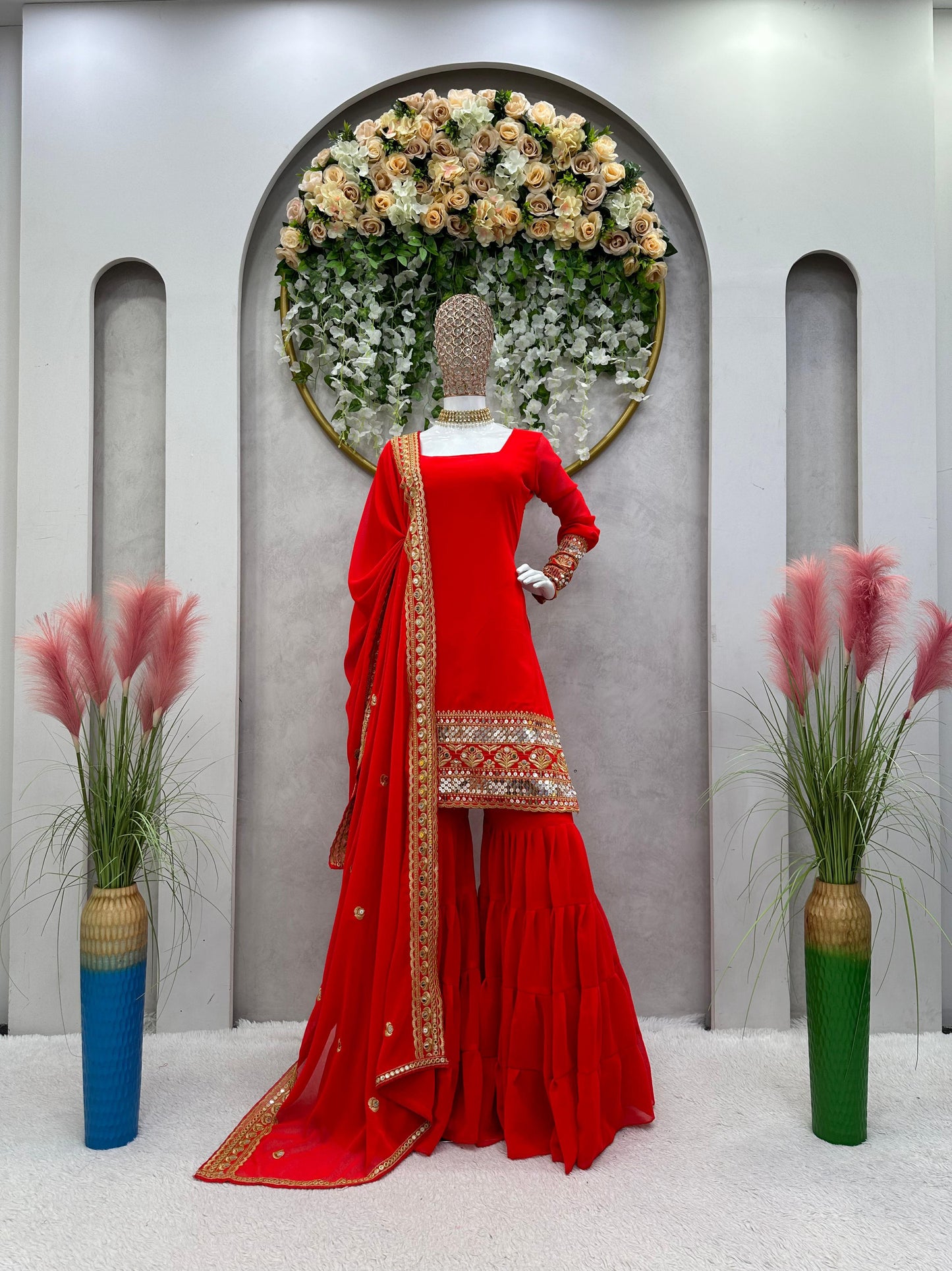 Function Wear Georgette Ready to Wear Sharara Suit