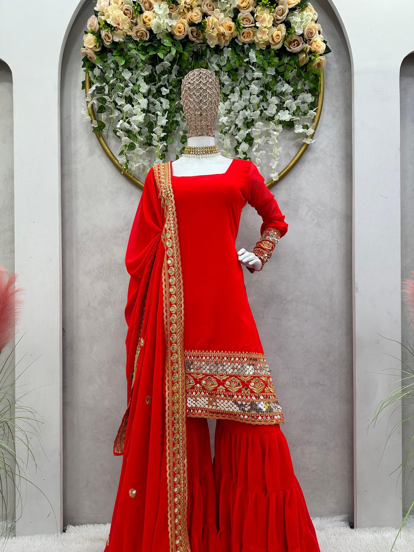 Function Wear Georgette Ready to Wear Sharara Suit