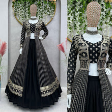 Load image into Gallery viewer, Shrug Style Georgette Embroidered Work Lehenga Choli
