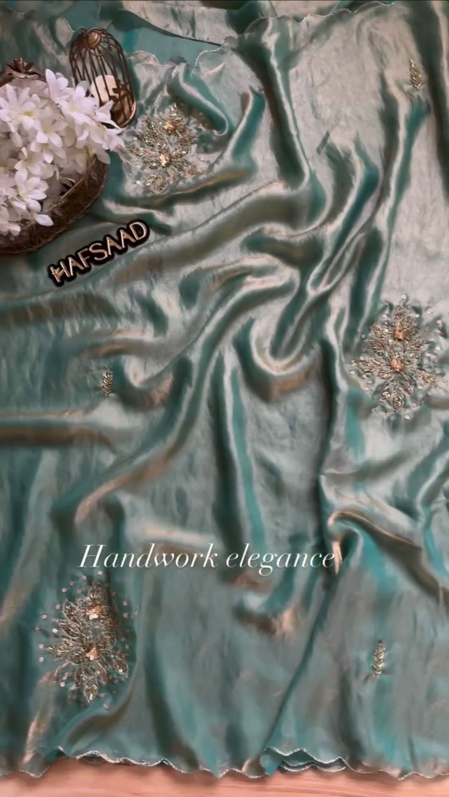 Party Wear Handwork Silk Saree