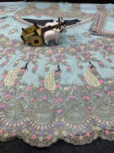 Load image into Gallery viewer, Wedding Wear Pista Color Net Coding Work Lehenga Choli
