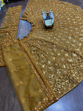 Load image into Gallery viewer, Rust Color Sequence Work Soft Net Lehenga Choli
