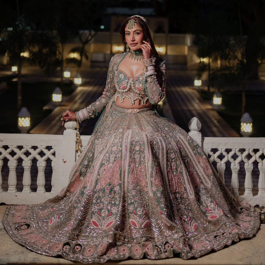 Wedding Wear Kasturi Silk Lehenga With Handwork Choli