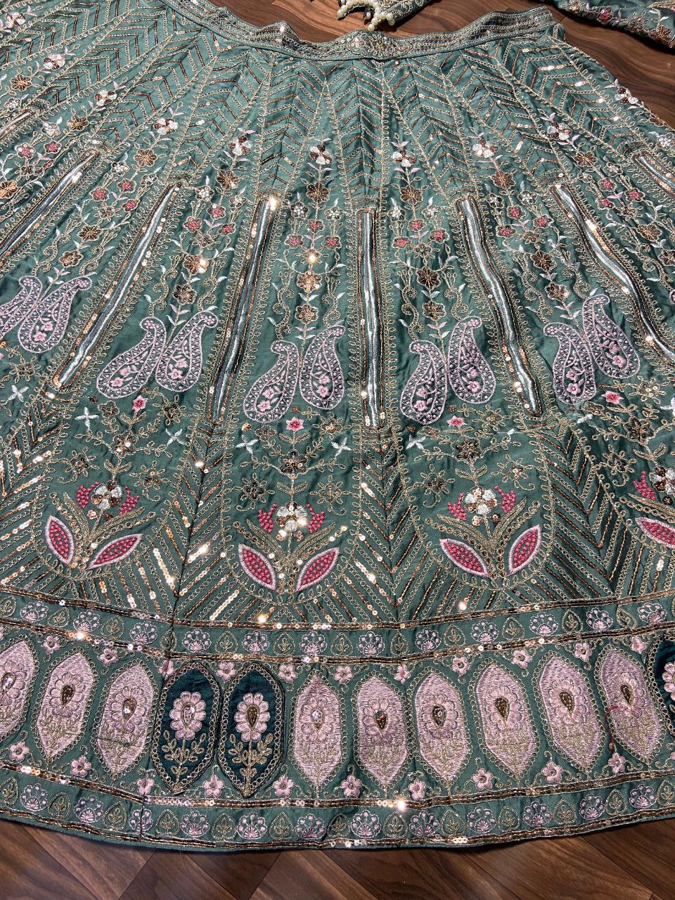 Wedding Wear Kasturi Silk Lehenga With Handwork Choli