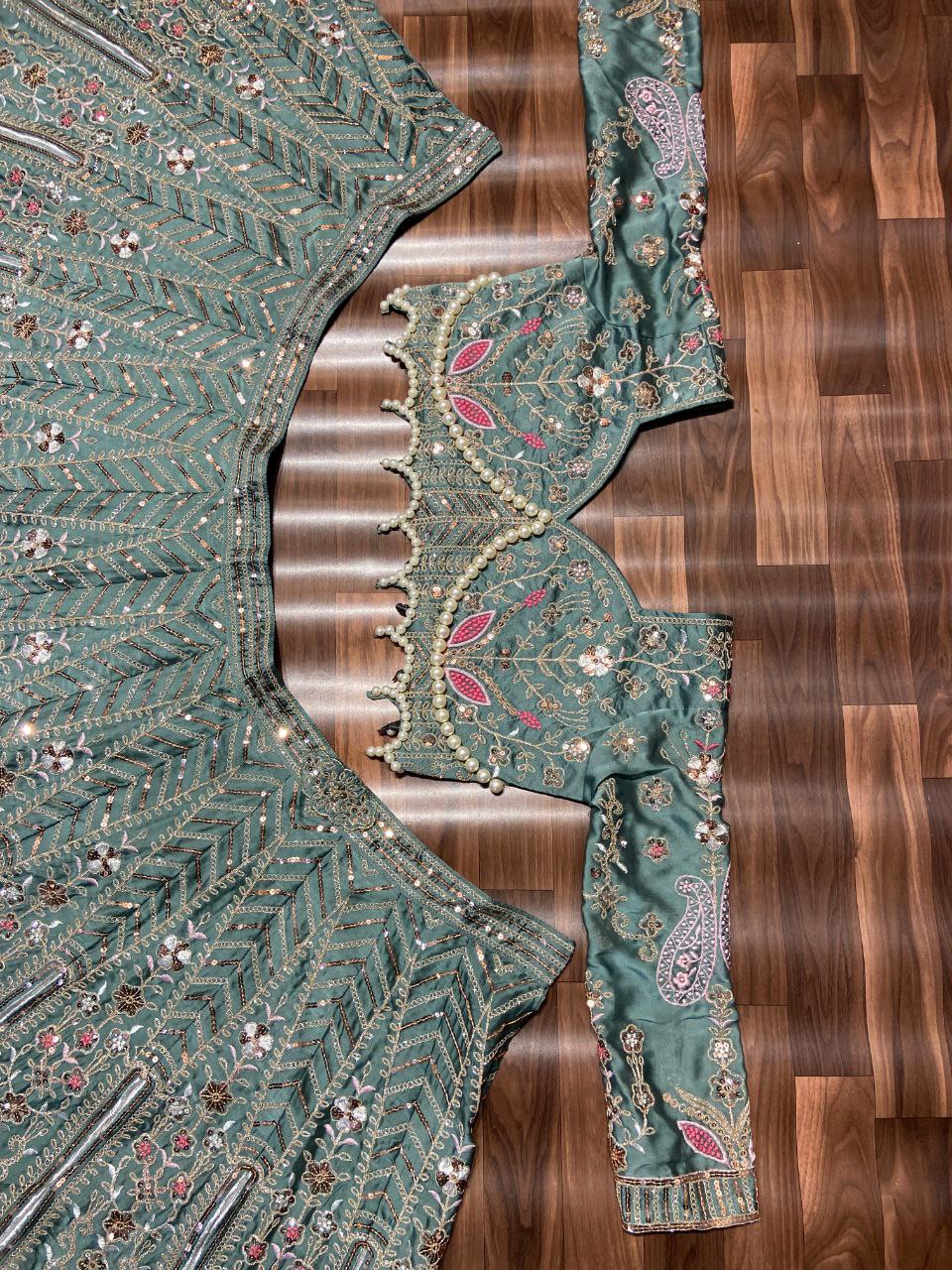 Wedding Wear Kasturi Silk Lehenga With Handwork Choli