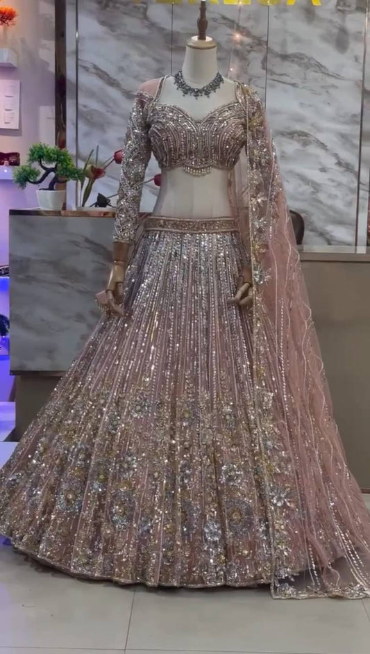 Wedding Wear Soft Net Lehenga Choli