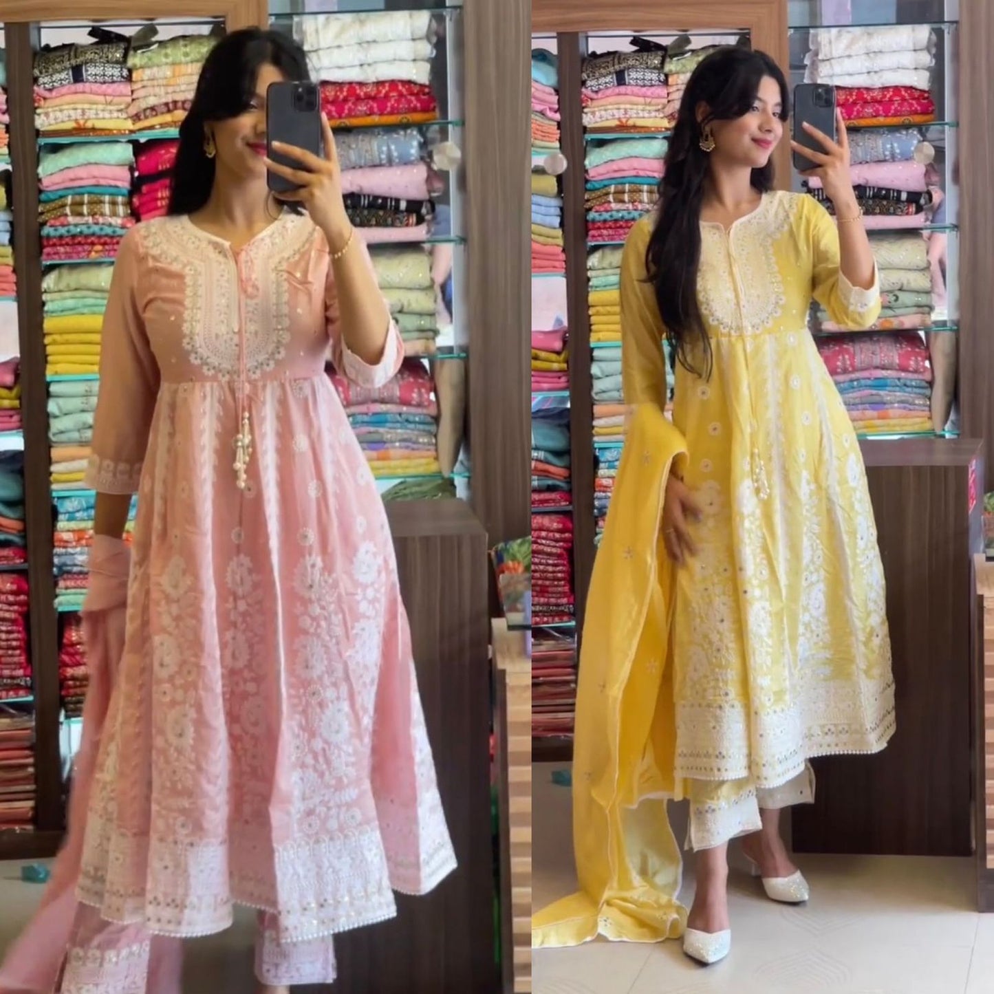 Unique Georgette  Embroidery With Fancy Dori latkan  With  Embroidery Work  Salwar Suit For Women