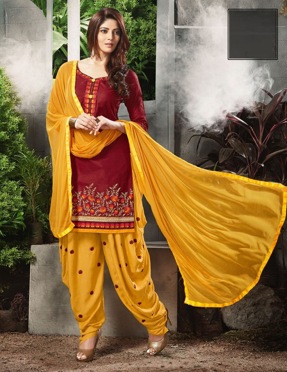 Daily Wear PC Cotton Embroidered Unstitched Dress Material for all women