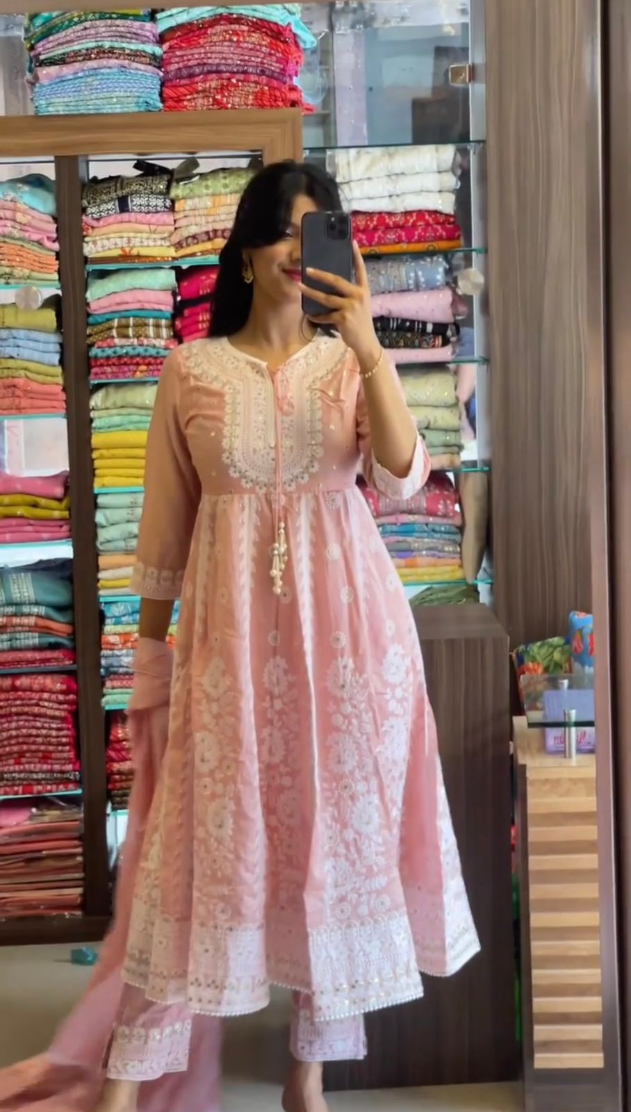 Unique Georgette  Embroidery With Fancy Dori latkan  With  Embroidery Work  Salwar Suit For Women