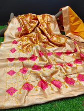 Load image into Gallery viewer, Amazing Soft Silk Banarasi Silver Zari Weaving Work Wedding Wear Saree Blouse Designer
