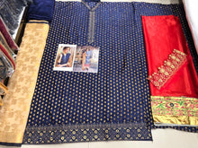 Load image into Gallery viewer, Unique Blue Color Occasion Wear Banarasi Embroidered Work Plazo Suit
