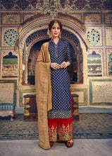 Load image into Gallery viewer, Unique Blue Color Occasion Wear Banarasi Embroidered Work Plazo Suit
