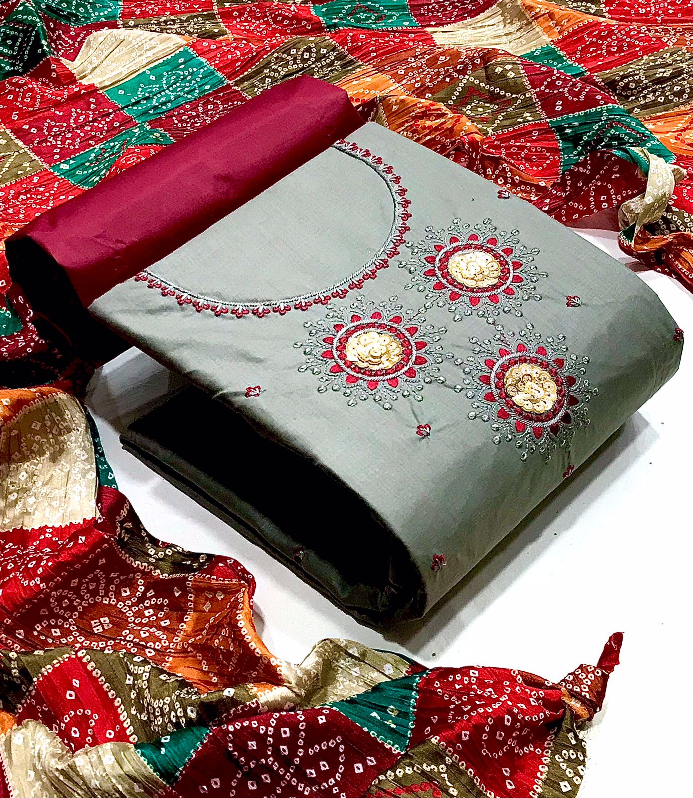 Starling Cotton Embroidered Work Salwar Suit For Women