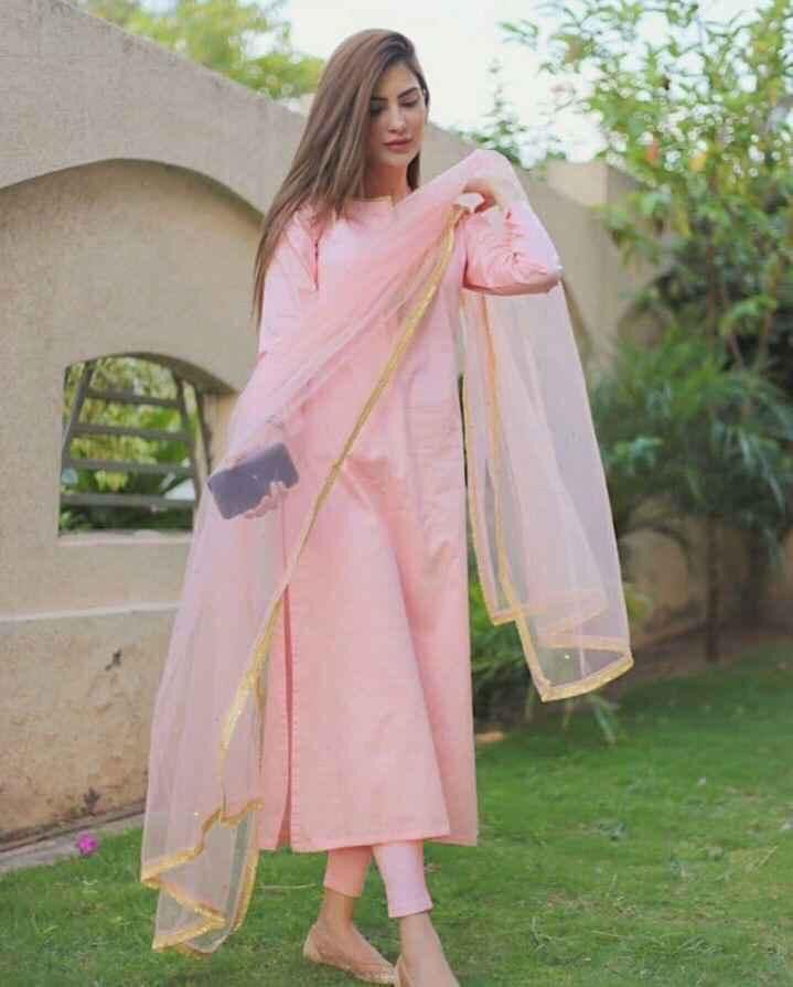Captivation Pink Color Festive Wear Cotton Party Wear Salwar Suit