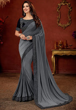 Load image into Gallery viewer, Hypnotic Grey Color Rangoli Silk Embroidered Work Saree Blouse For Occasion Wear
