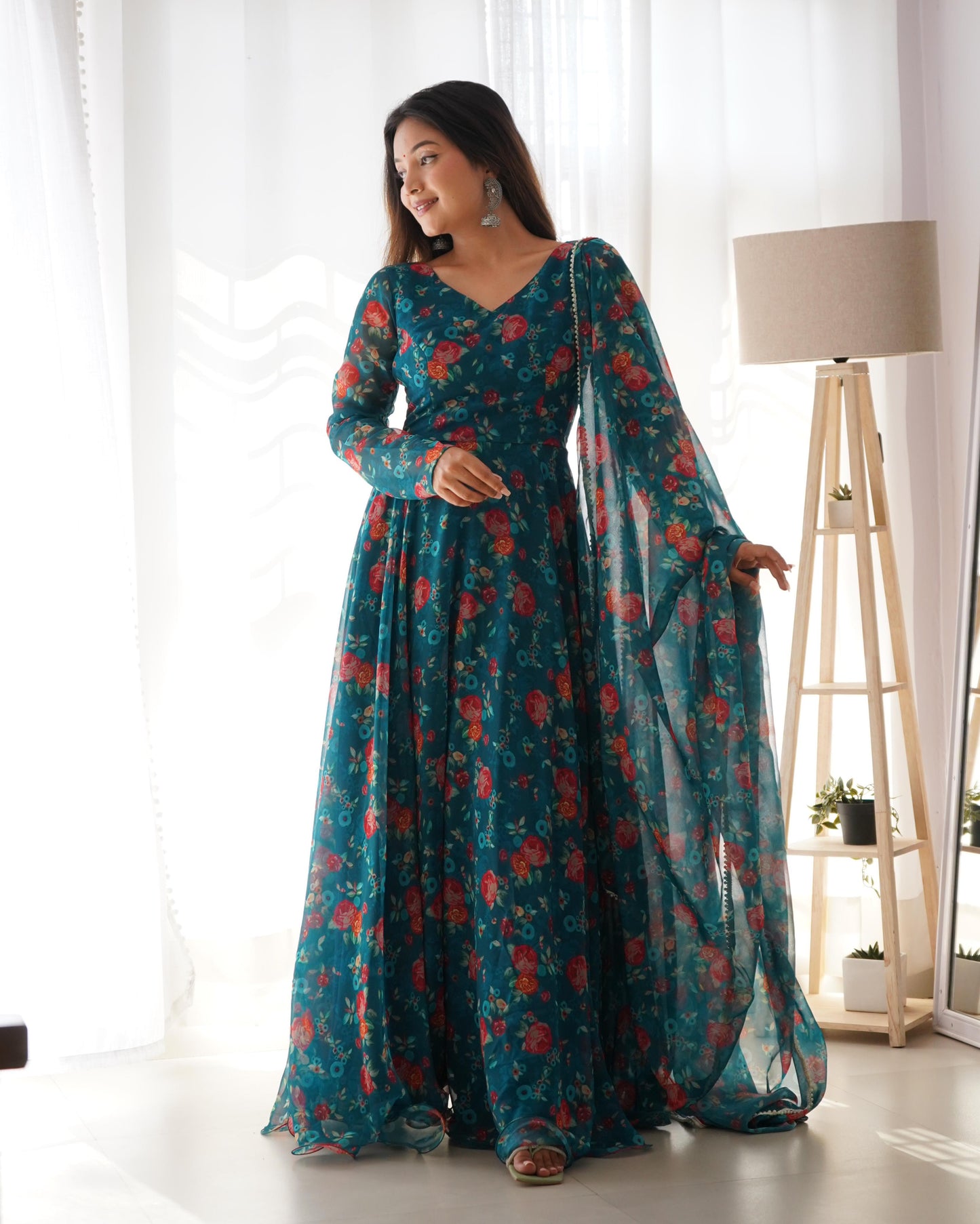 Party Wear Georgette Ready to Wear Gown