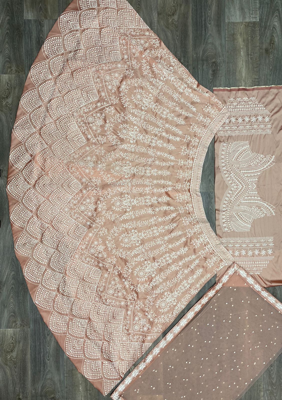 Wondrous Off White Color Wedding Wear Embroidered Work Silk Lehenga Choli