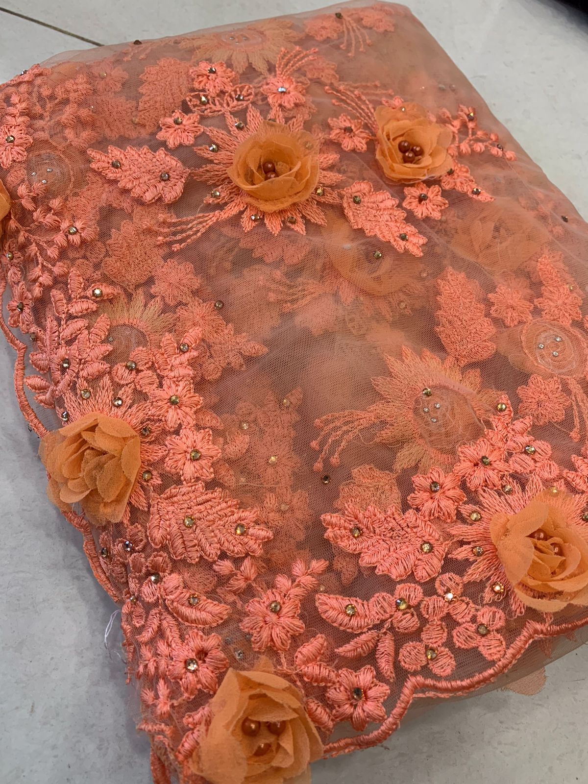 Appealing Net Diamond Moti Work Wedding Wear Saree Blouse