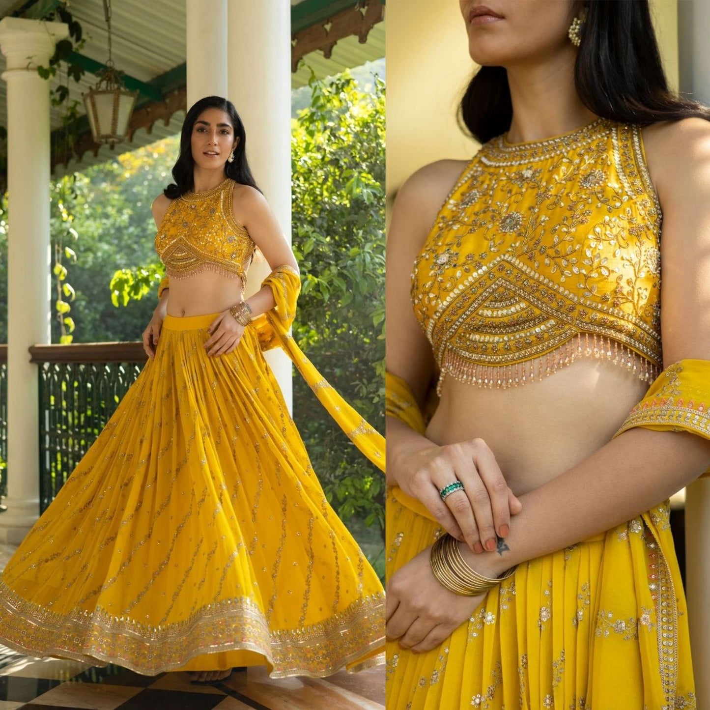 Phenomenal Yellow Color Georgette Sequence Work Lehenga Choli For Function Wear