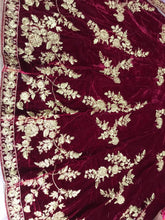 Load image into Gallery viewer, Surpassing Maroon Color Coding Embroidered Work Fancy Velvet Design Lehenga Choli
