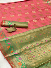 Load image into Gallery viewer, Starling Banarasi Silk Weaving Wedding Wear Rich Pallu Saree Blouse
